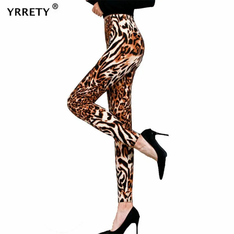 YRRETY New High Waist Fitness Leggings Summer Legging Elastic Leopard Print Legging Fashion Women Print Fitness Push Up Pants