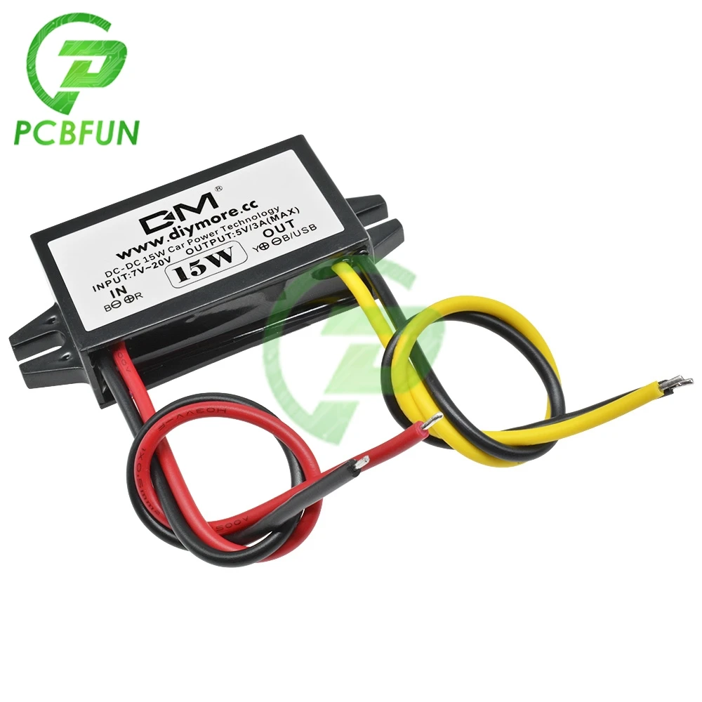 Neue 15W DC-DC Buck Converter Step Down Modul 12V zu 5V 3A Monitor Netzteil konverter Regulator Adapter Für Auto