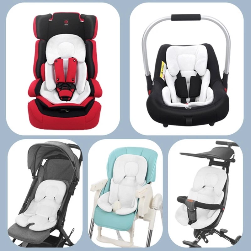 Baby Stroller Cushion Car Seat Insert Baby Head Neck Support Pillow Mattress Breathable Mesh Liner Mat Pram Thermal Mattress