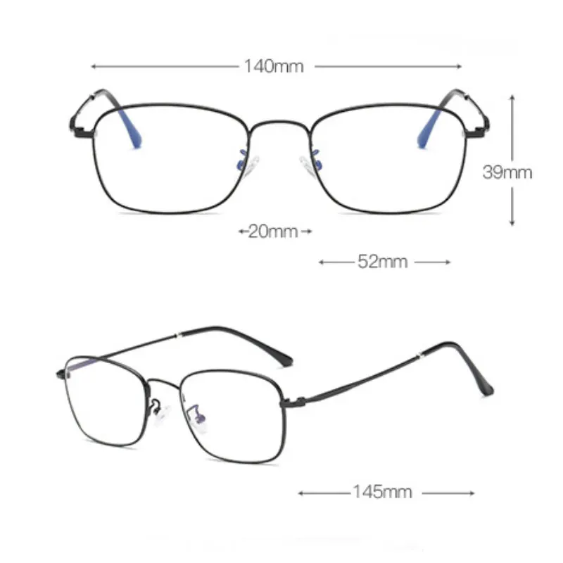 HOTOCHKI Vintage Style Women/Men Popular Round Metal Clear Lens Glasses Frame Trendy Unisex Anti-radiation Spectacles Eyeglass