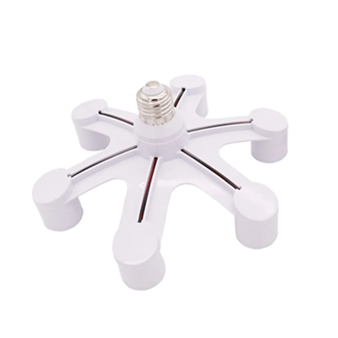 2 pezzi pack Light Socket Splitter, 6 in 1 E27 Multi Light Bulb Adapter Converter portalampada Extender Adapter per sala da pranzo