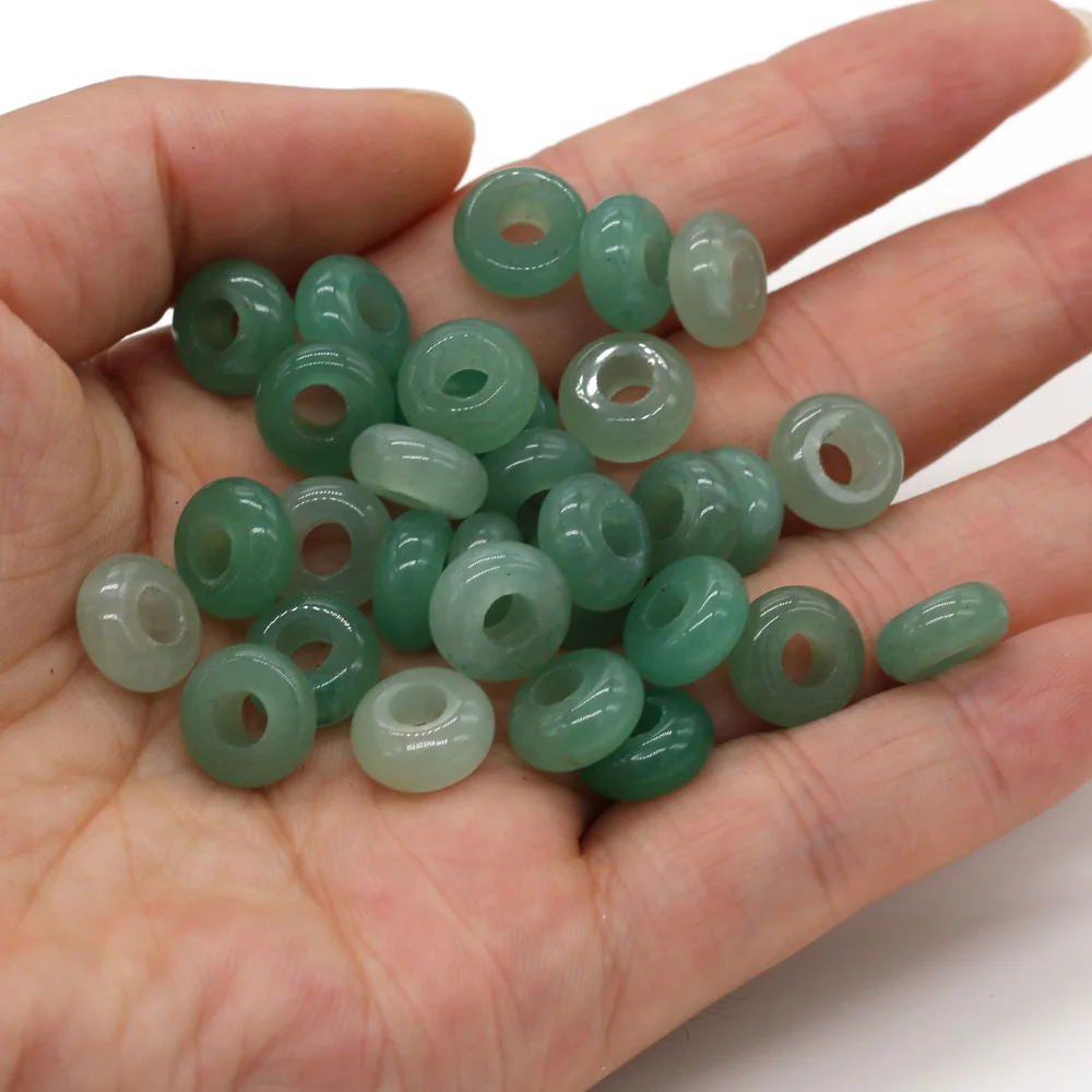 Großhandel 100 Stück Natursteinperlen, großes Loch, Abacus-Form, Agts-Steinperlen für die Herstellung von Schmuck, Halsketten, Loch 4 mm, Größe 5 x 10 mm – Detail 27