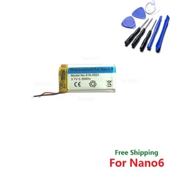 Original new Replacement Battery For ipod Nano6 6G 6th Generation MP3 Li-Polymer Rechargeable Nano 6 616-0531 Batteries