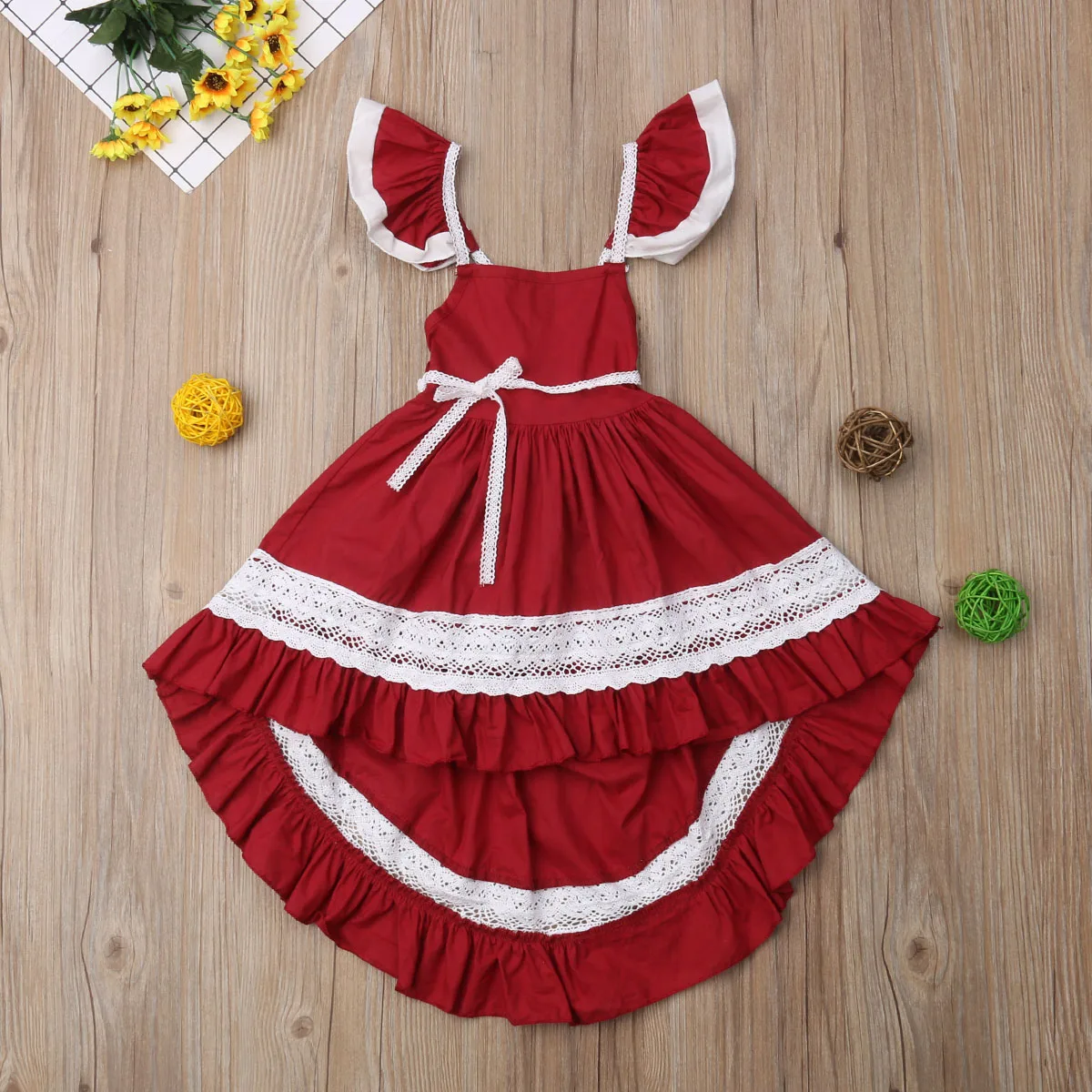 2019 Summer Girls Dresses Sleeveless Lace Princess Dress Birthday Evening Party Tutu Dresses Little Baby Girl Clothes 1-5T