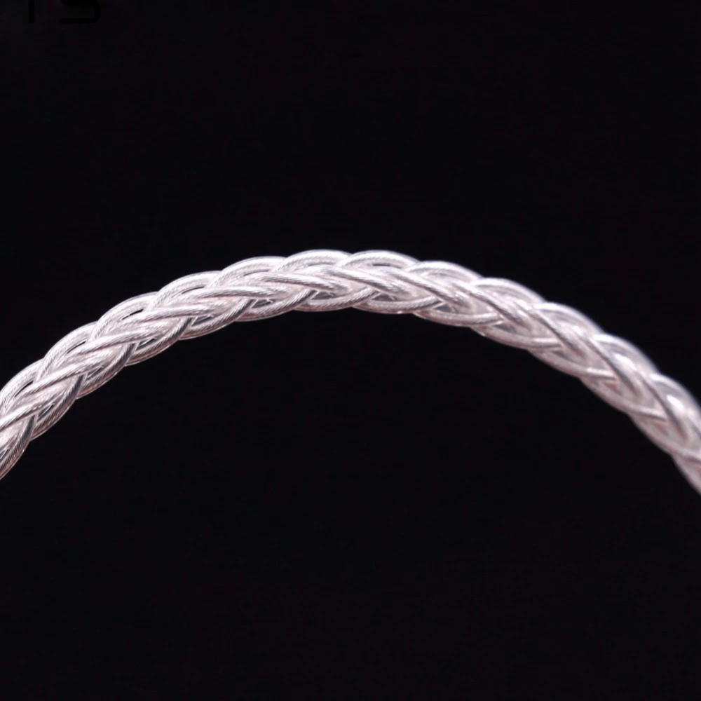 Thoulies-Cable Adaptador de Audio macho a macho, adaptador HIFI 7N de un solo cristal, plateado, 4,4mm, equilibrado macho a 4,4mm, 4,4