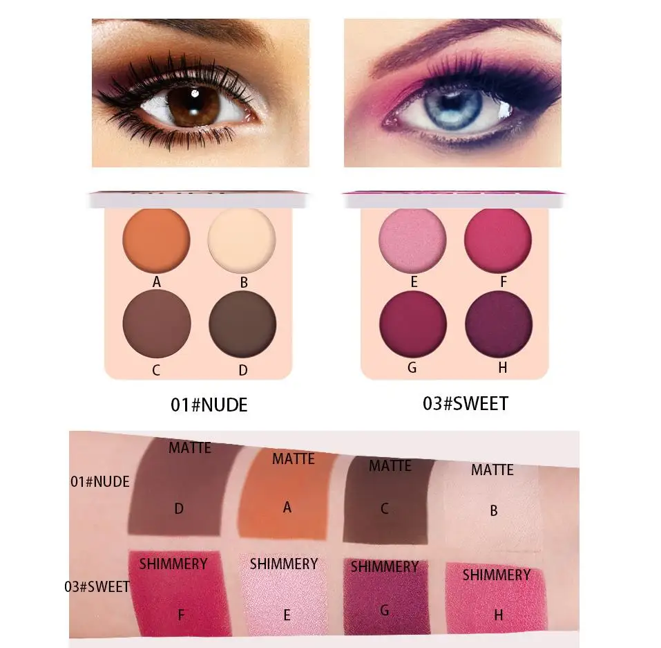 Palette de fards à barrage professionnels, produit cosmétique, nude, pigment scintillant, imperméable, napbalm, T0192, 256