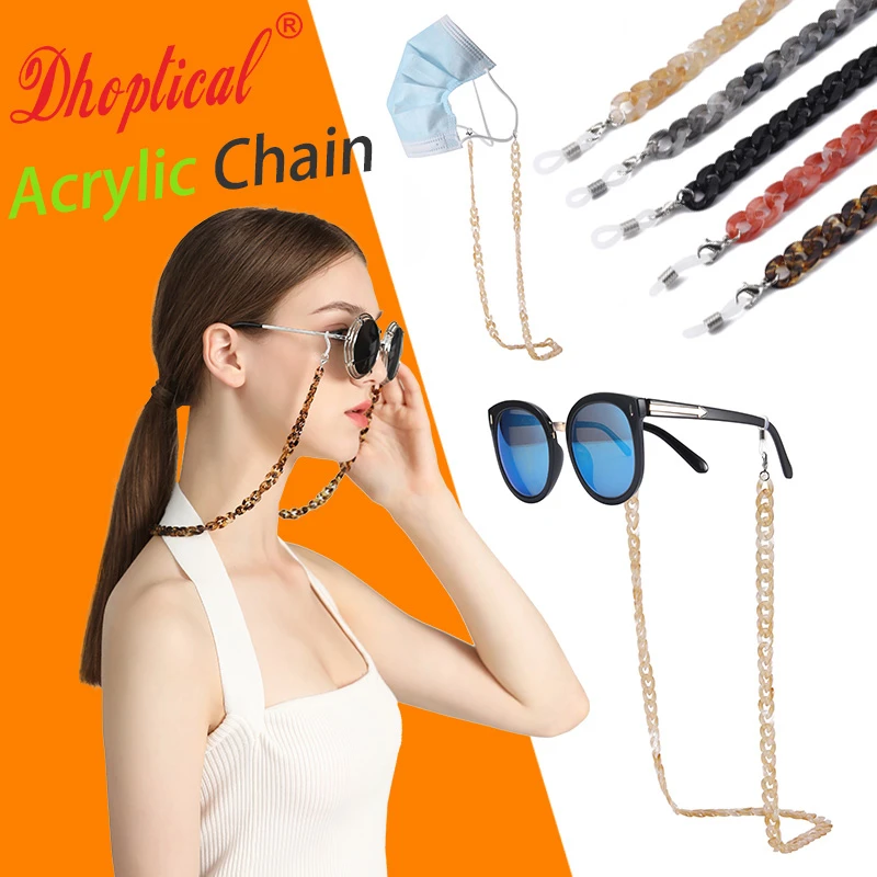 Eyewear Acrylic Chain Eyeglasses Cord Holder Colorful Mask Chain Avoid Slip by Dhoptical