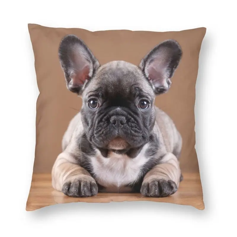 Fashion French Bulldog Throw Pillow Cover Home Decorative Custom Frenchie Dog Lover Cushion Cover 45x45 Pillowcover for Sofa