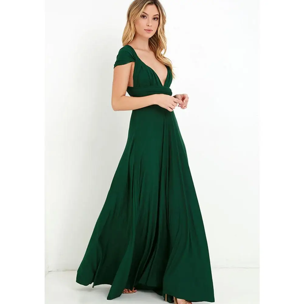 Donne sexy Boho Maxi Club Dress Fasciatura rossa Abito lungo Party Multiway Damigelle d'onore Convertibile Infinity Robe Longue Femme 2025