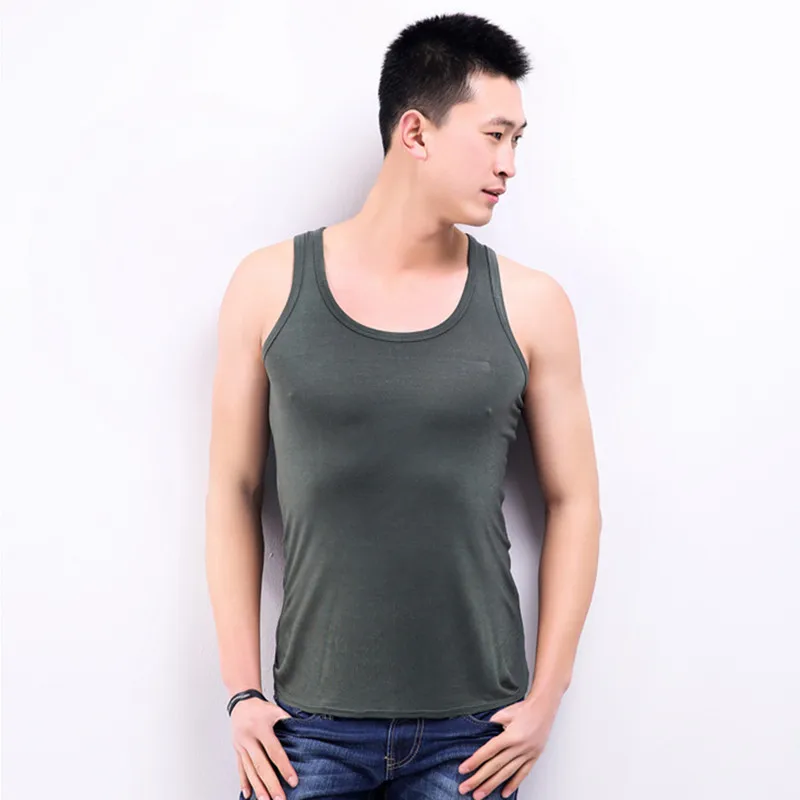 Men Tank Tops Modal Muscle Vest Undershirt Plus Size 150KG 6XL 7XL 8XL Sleeveless Solid Oversized Stretch Summer Basic Underwear