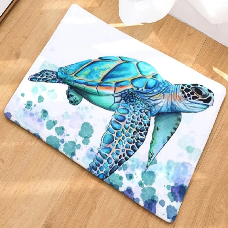 CAMMITEVER Sea Turtle Animal Carpet Hallway Welcome Floor Mats Tapete Rug Print Bathroom Kitchen Carpet House Home Doormats