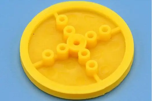 Drive Piece Aperture 2mm Belt Children Diy Car Toy Accessories Yellow Pulley Synchronous Wheel Gear Plastic Pulley Single Slot