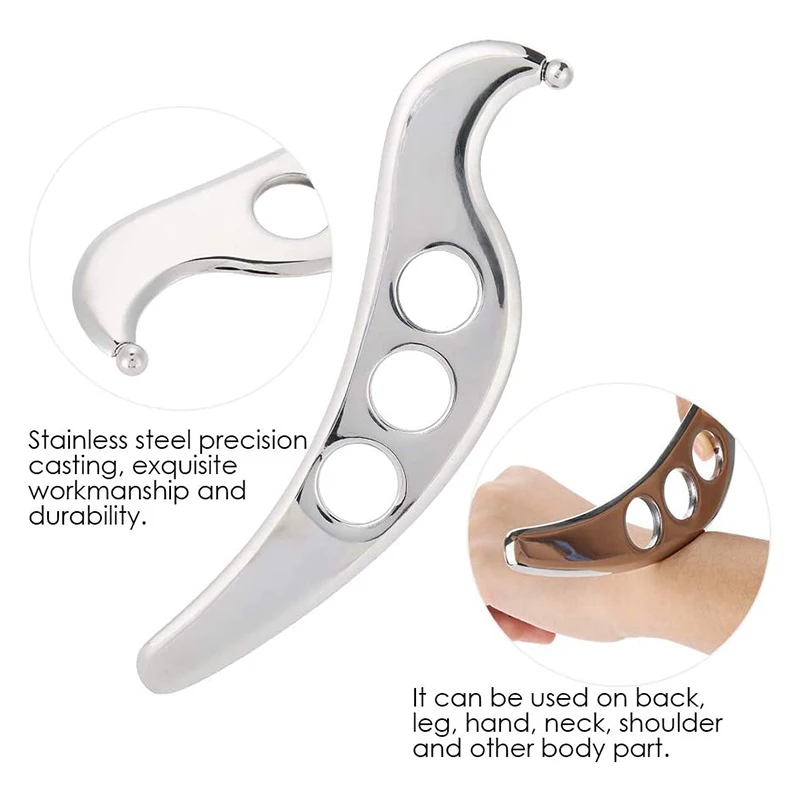 Gua Sha Tool Stainless Steel Manual Scraping Massage Tools Physical Therapy Pain Relief Myofascial Release Tissue Mobilization