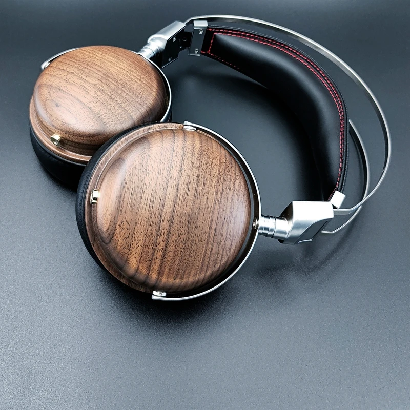 40mm 50mm 53mm Headphone housing Over Ear Earphone Shell high end Walnut Wood Headset Diy Closed back Earphone Repair Parts 1PC