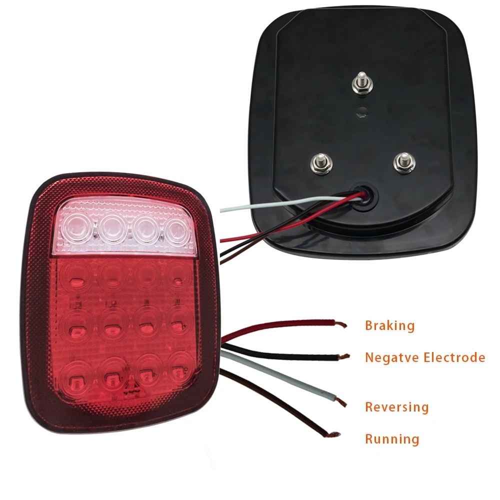 LED Rear Light Stop Tail Reverse Running Brake License Light for Jeep Wrangler TJ CJ YJ JK Truck Trailer Boat Tail light