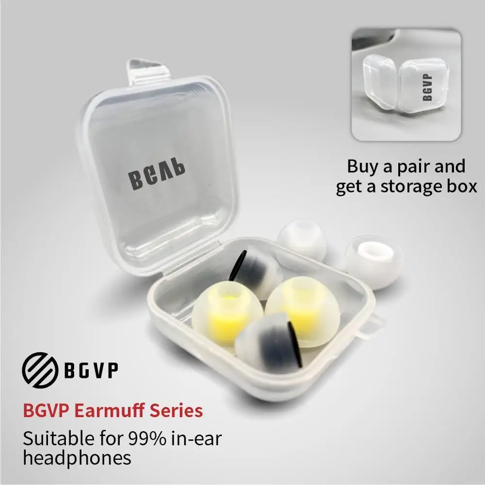 مجموعة سماعات BGVP E-In-Ear ، حافظة سيليكون بلونين ، قسم فردي ، سماعات أذن ديناميكية ، سماعة أذن حاصلة على براءة اختراع