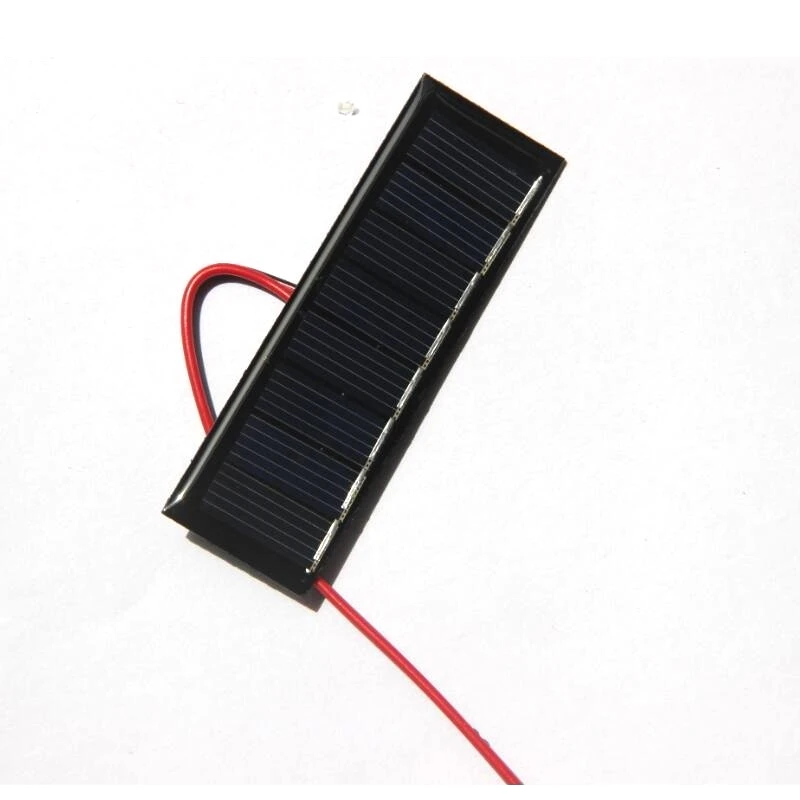 

BUHESHUI 0.2W 4V Solar Cell With Wire Polycrystalline 75*25MM Solar Panel Battery Charger For 3V 100pcs