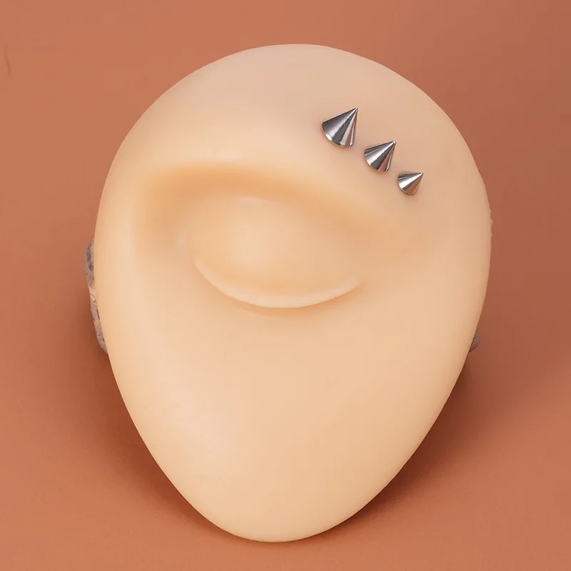 Neue Aufkleber Gefälschte Augenbraue Grübchen Gesicht Piercing Bauch Nase Ring Lip Stud Keine Durchbohrten Ohrring Dermal Anker Top Körper Schmuck – Detail 13