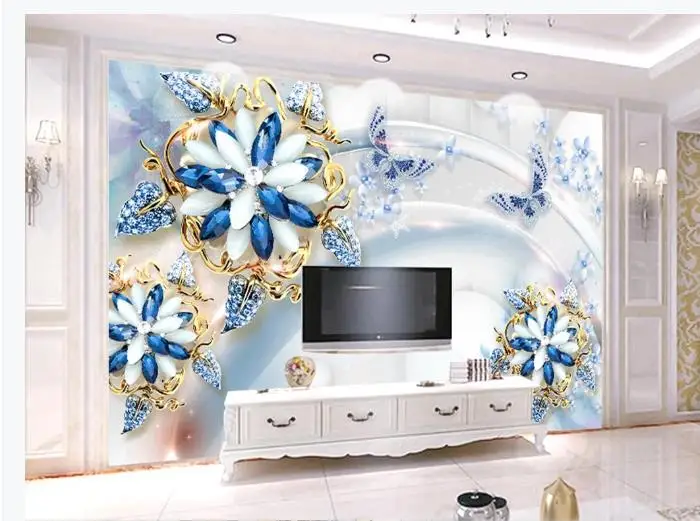 2020 Custom Any Size 3D Mural Wallpaper Gorgeous European Photo Wall Painting Living Room Hotel Flowers photo wallpaper