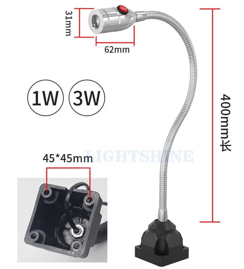 5W Touch Dimmen Draaibank Lamp Punchmilling Machineindustrial Lamp Led Machine Work Lamp 24v230v3w1w