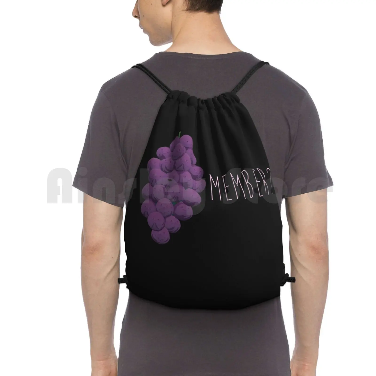 Member Berries : Fanart Print Backpack Drawstring Bags Gym Bag Waterproof Member Berries Member Berries Fanart Fan