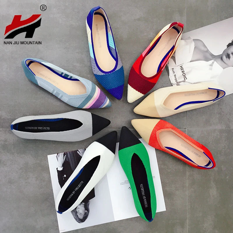 Simple Flat Shoes Women Comfortable Latex Insole Casual Shoes Candy Colors Pointed Single Shoes