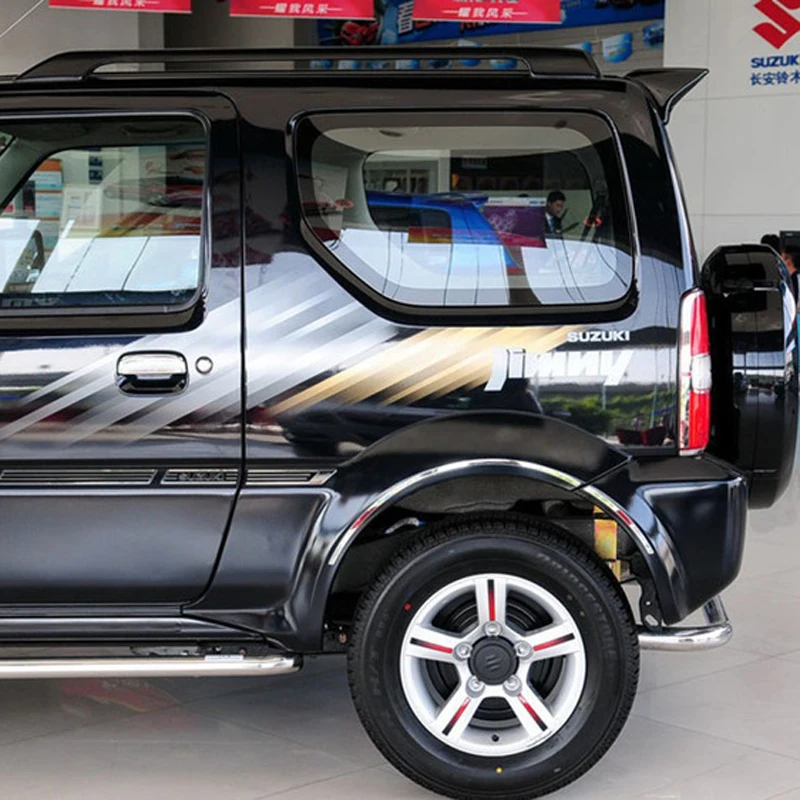 for Suzuki jimny spoiler with LED light High Quality ABS Material Car Rear Wing Spoiler Primer Color 2007-2016