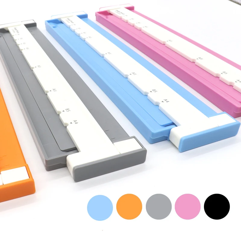 Five-color Positioning Ruler Plate With Multi-hole Puncher 30-hole Loose-leaf Document Binding Supplies Accessories Tools