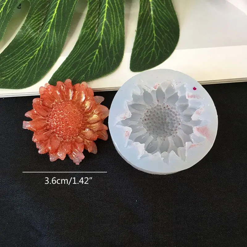 Molde de silicona con forma de flor 3D, 10 estilos, Camelia, peonía, Margarita, flor de loto, colgante, herramientas de joyería, moldes de resina