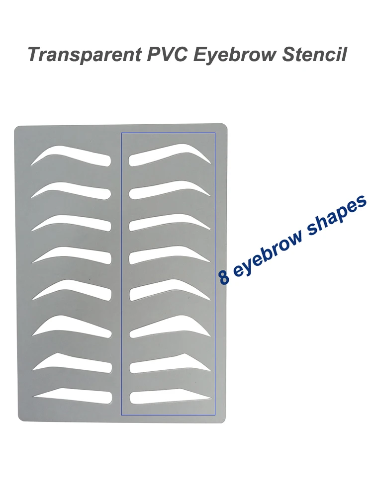 

Прозрачный трафарет для бровей из ПВХ для микроблейдинга, 8-образный шаблон для бровей, аксессуары для перманентного макияжа, инструмент для макияжа PMU
