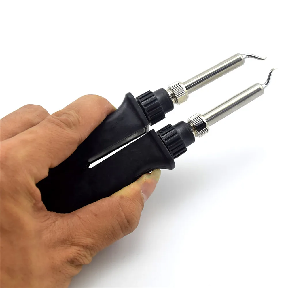 902 Double Soldering Iron Electric Heating Clamp Tweezer Handle Clip Heating Plier Soldering Station with Long Elbow Tip