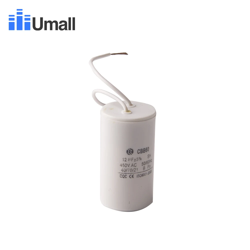 CBB60 450V 12uf  running capacitor ac motor two wires