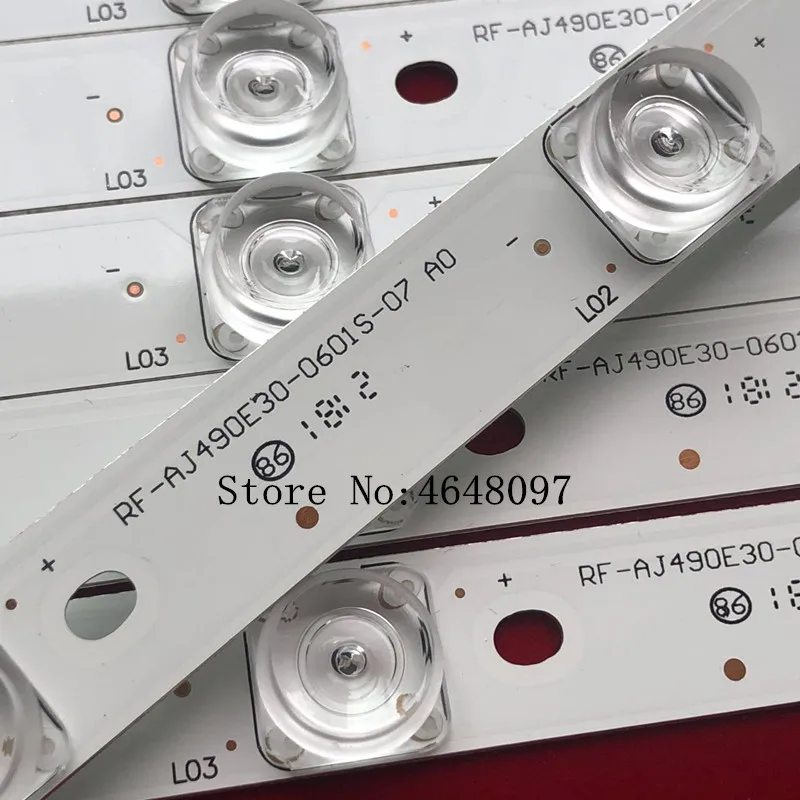 10 PCS/set 6LED 493mm LED backlight strip for LC-49CUGB362KS LC-49CUF8372ES LC-49CUF8472ES RF-AJ490E30-0601S-07 A0 LY.4KE02G001