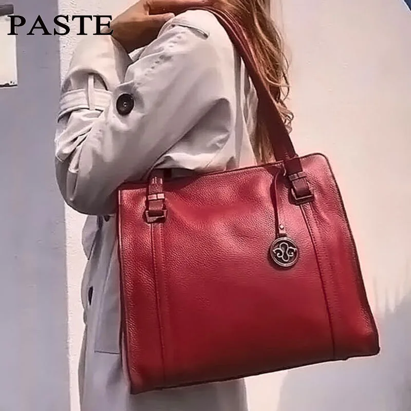 

Luxury Brand Natural Cow Leather Handbag for Women/ Fashion Tassel Genuine Leather Women's Messenger bags Tote Shoulder bag New