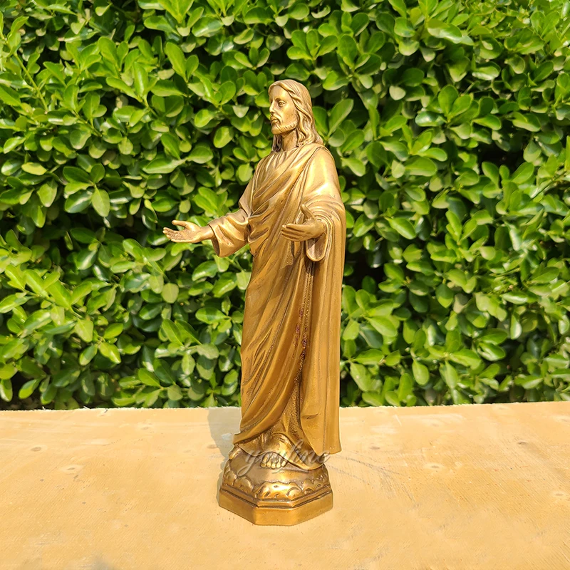 Bronze Jesus Christ Blessing Statue Bronze Jesus Sculpture Golden Jesus Figures For Home Church Decor Ornament Handcrafts