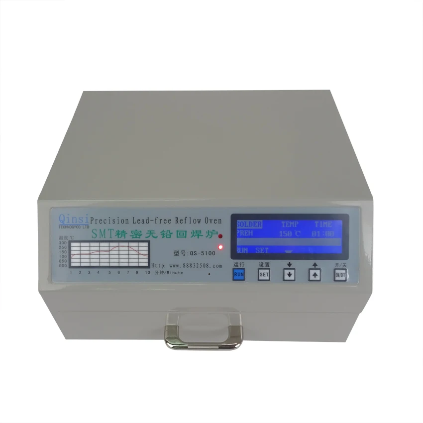 

QS-5100 600W Automatic Lead-Free Reflow Oven for SMD Rework, solder area 180*120mm 110v 220v