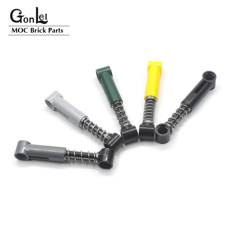 28Pcs/lot High-Tech Steering Shock Absorber 6.5L/9.5L Soft/Hard Spring MOC Building Blocks Bricks High-Tech Cars Spare Parts Toy