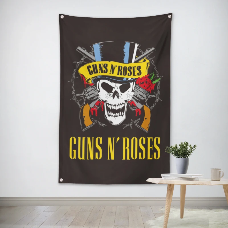 

Rock 'n' Roll Popular Music Band Posters Canvas painting Hanging cloth Flag Banner Office Music Studio Room Wall Decoration