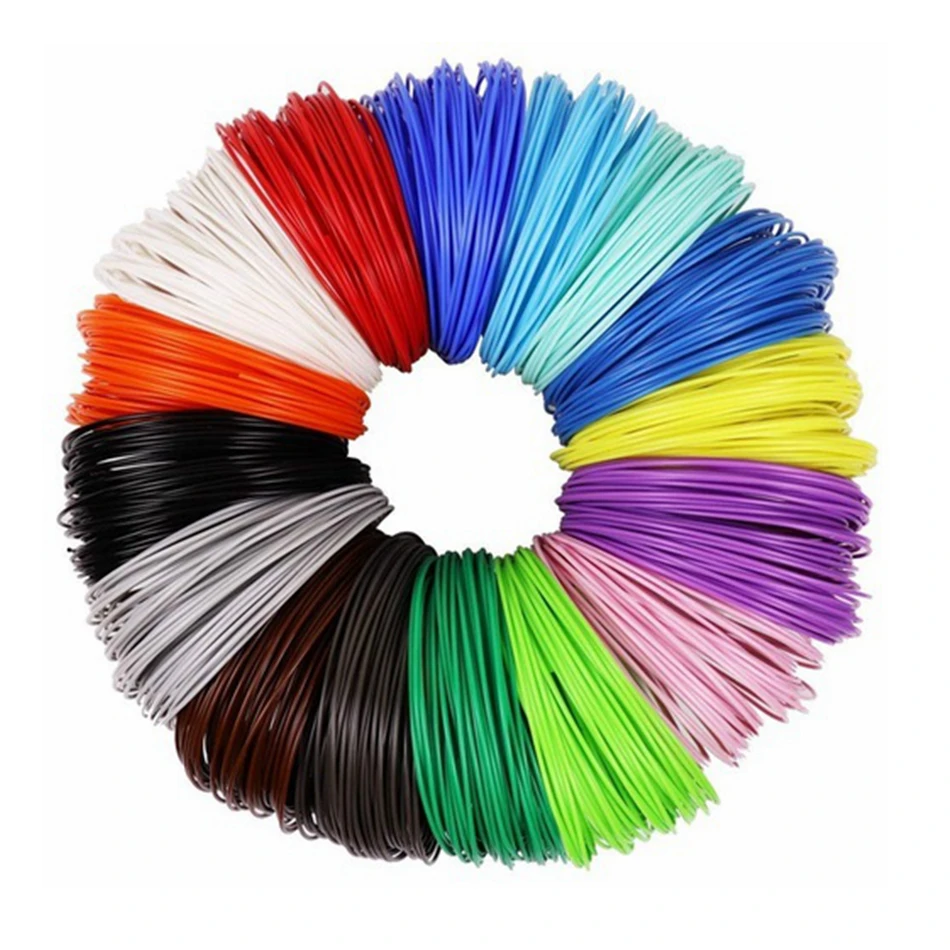 10/20 Rolls PLA Filament For 3D Pen Filament 1.75mm 5M Plastic Filament For 3D Printer Extruder Pen Printing Materials