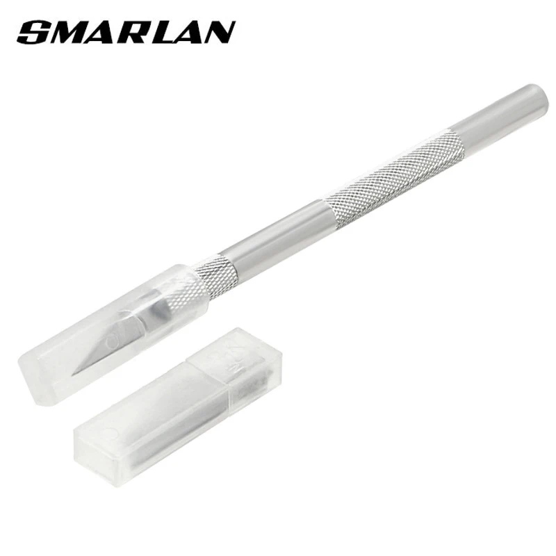 SMARLAN-Kit d'outils de couteau de scalpel en métal antidérapant, Cutter, Couteaux d'artisanat de gravure, PCB de téléphone portable sphérique, Outils à main de réparation de bricolage, 6 pièces