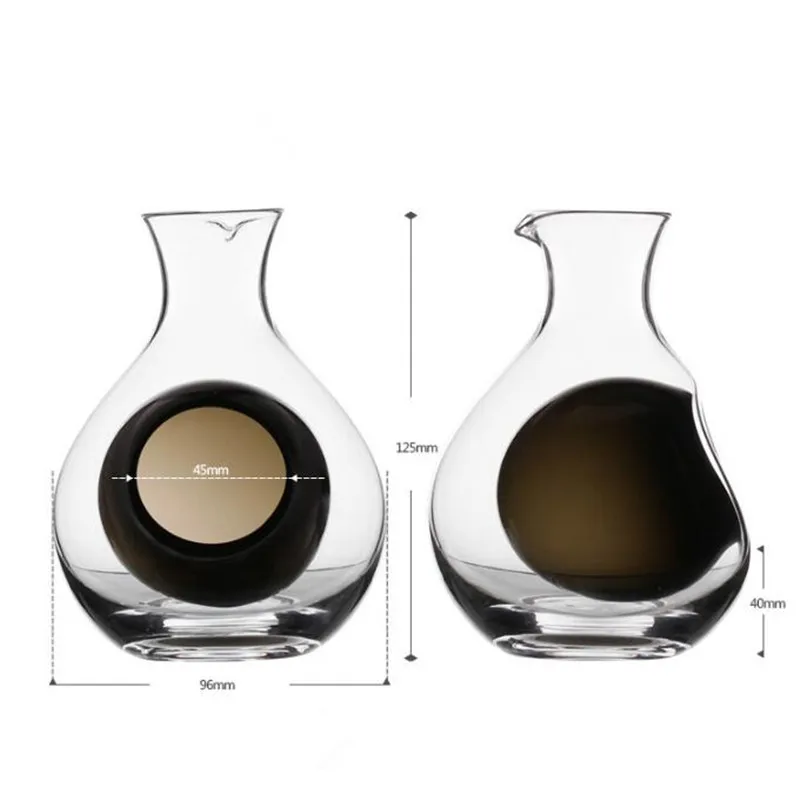 250ML Wine Decanter Crystal Glass Sake Bottle Pot Ice Jug Hamster Nest Cooling Room Wine Pourers Container Thumb Hole Sake Glass