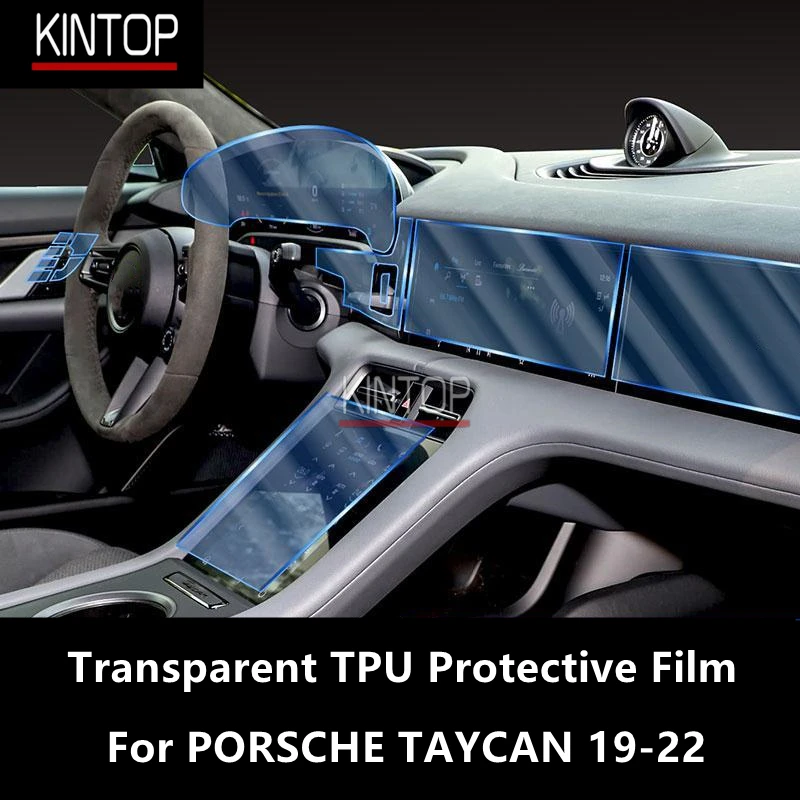 For PORSCHE TAYCAN 19-22 Car Interior Center Console Transparent TPU Protective Film Anti-scratch Repair Film Accessories Refit