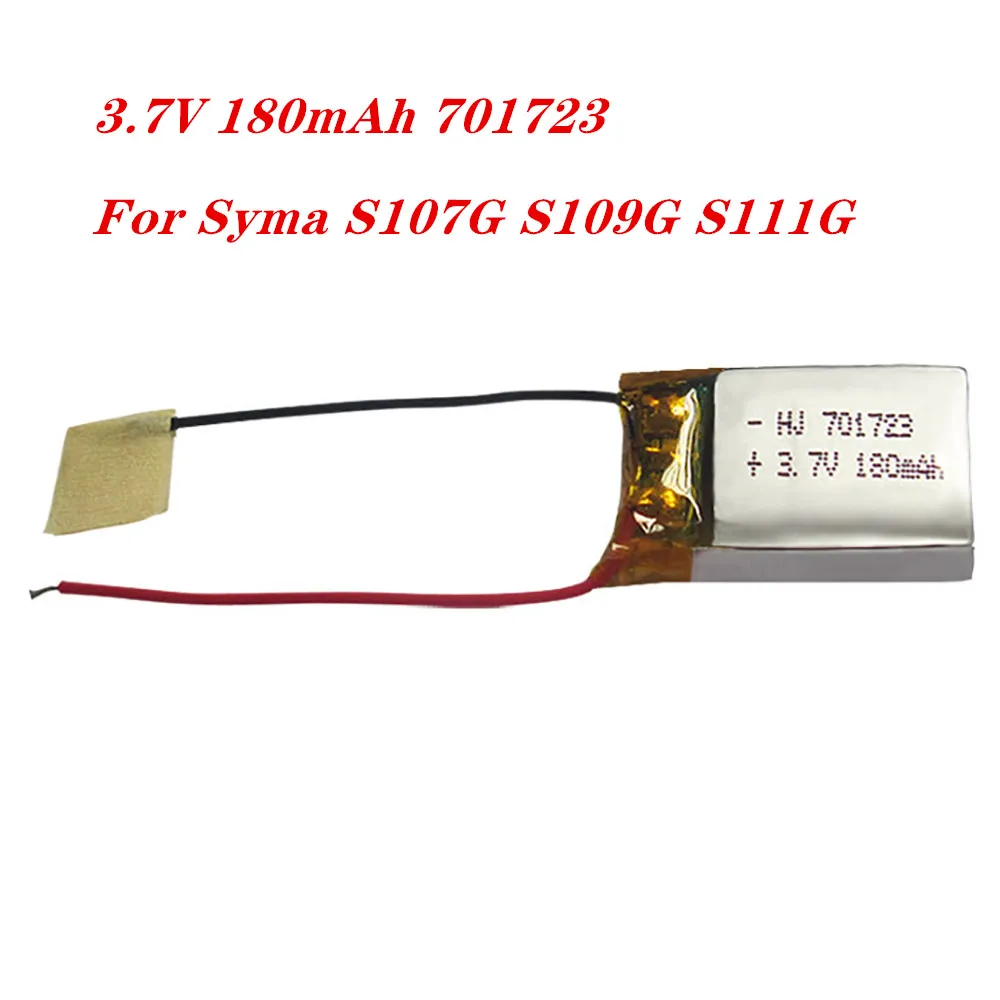 

3.7V 180mAh 20C 701723 Lipo Battery For Syma S107G S109G S111G RC Airplane Beauty Six-axis Aircraft X900 X901 4/5/10PCS Battery