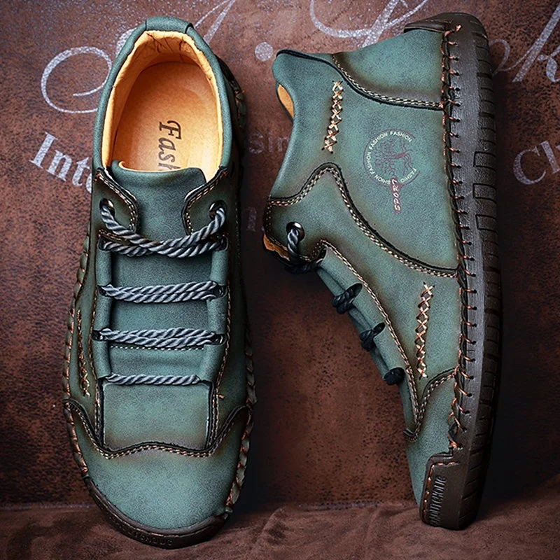 Brand Men's Casual Walking Shoes Hot Sale Moccasins Tooling Shoes Men's Luxury Handmade Boots Driving Comfortable Leather Shoes