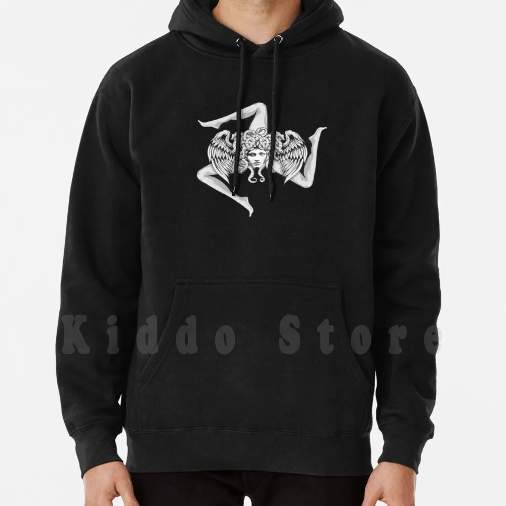 Sicilian Pride-Sicilia-Banderas sicilianas Trinacria Sudaderas con capucha de manga larga Sicilian Pride Palermo Catania Siracusa