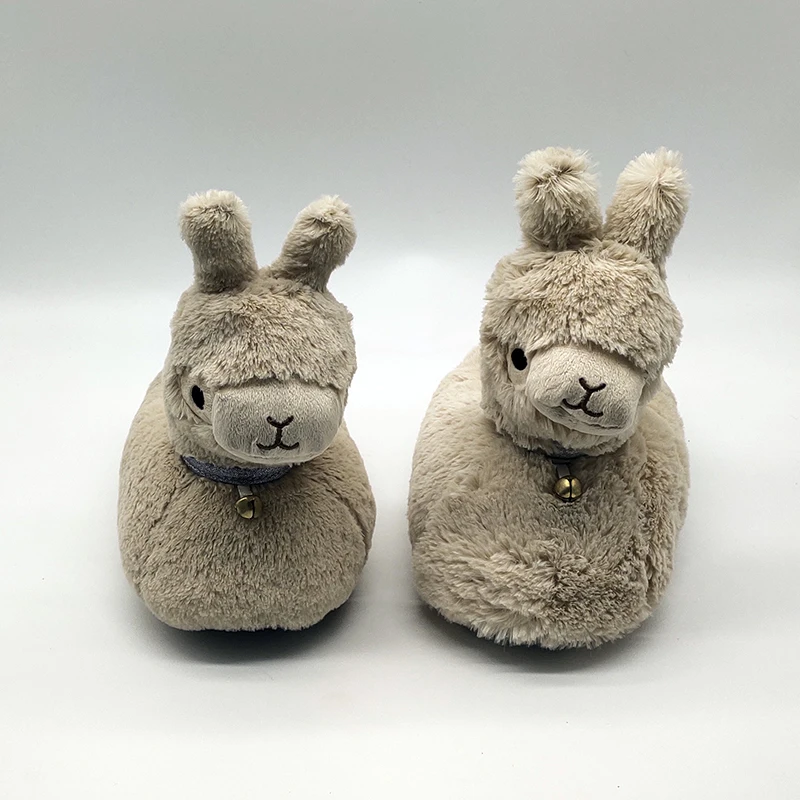 Sheep Indoor Slippers Warm Winter Home Fluffy New Fashion Men Women Bread Demon Soft Plush Shoes Unisex Cute Funny Christmas