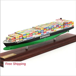 Customized 35cm Shipping Container Ship Model Black Single Tower Color Container Ship Model Supports LOGO Customization