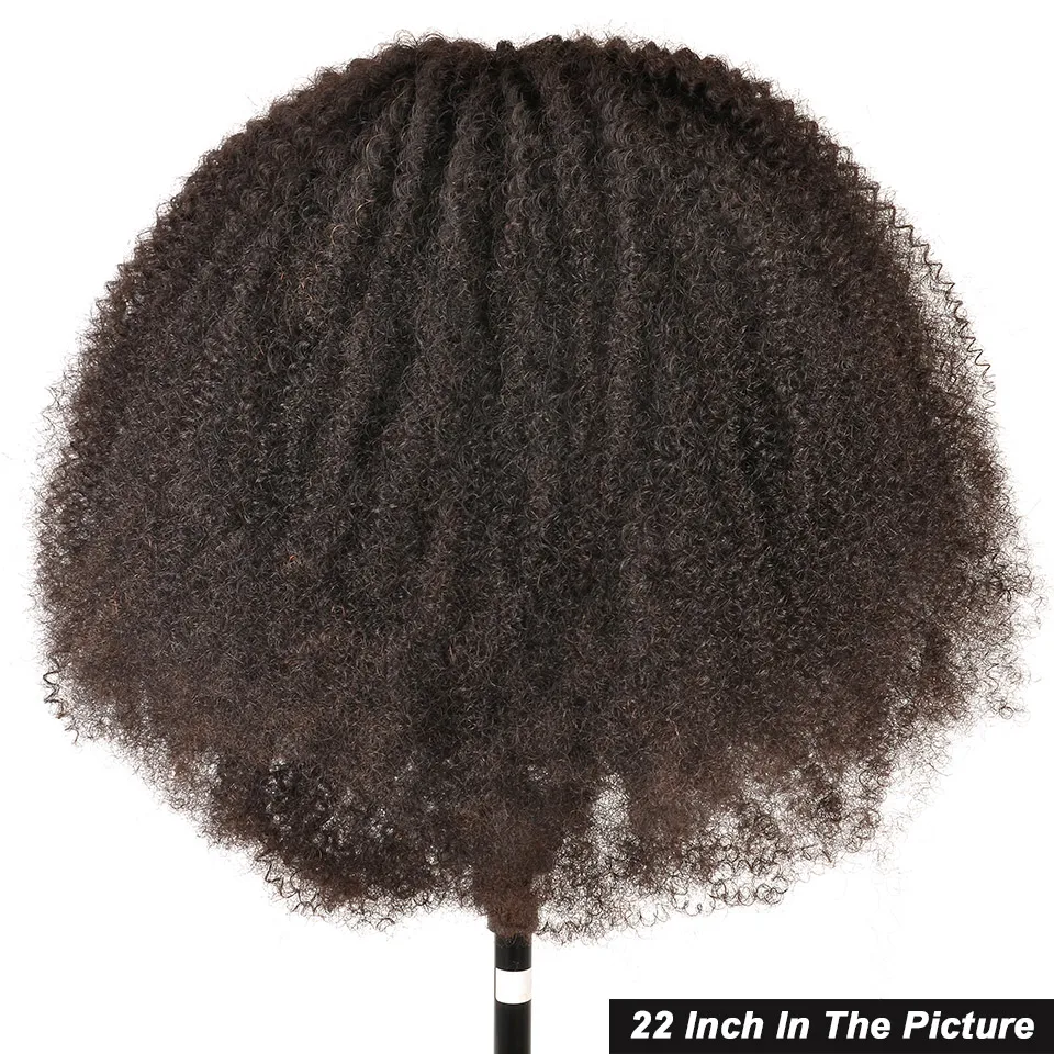 YVONNE 4A 4B Kinky Curly Thin Part Wig Human Hair 100% Brazilian Virgin Hair U Part Wig Natural Color