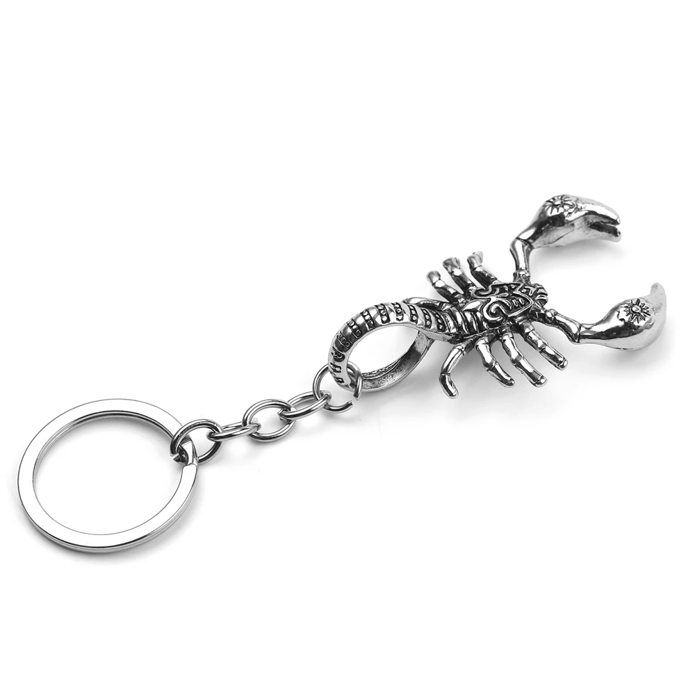 Punk Scorpion Vintage Insect Poison Keychain Capricornus Constellation Keychain For Cool Motorbike Jewelry For Male Fashion Gift