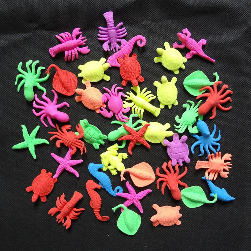 50pcs Growing In Water Bulk Fish Jungle Animal Sea Creature Dinosaurs Butterfly Expansion Swelling Toy Kids Gift Party Festival